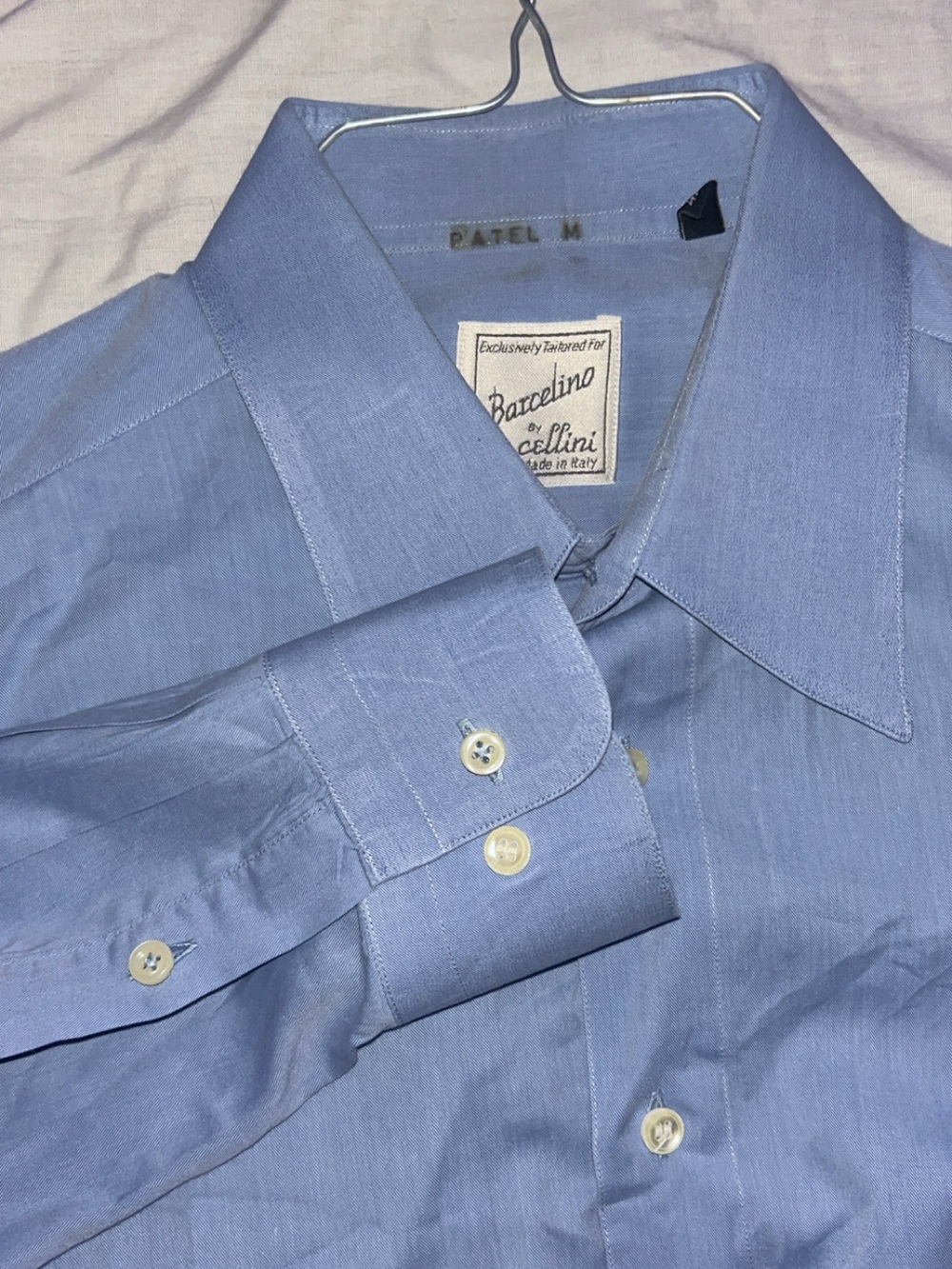 Men's Light Blue Dress Shirt - Classic Point Collar